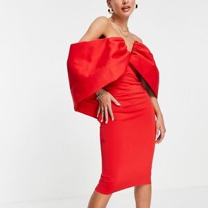 Asos off the shoulder Midi dress